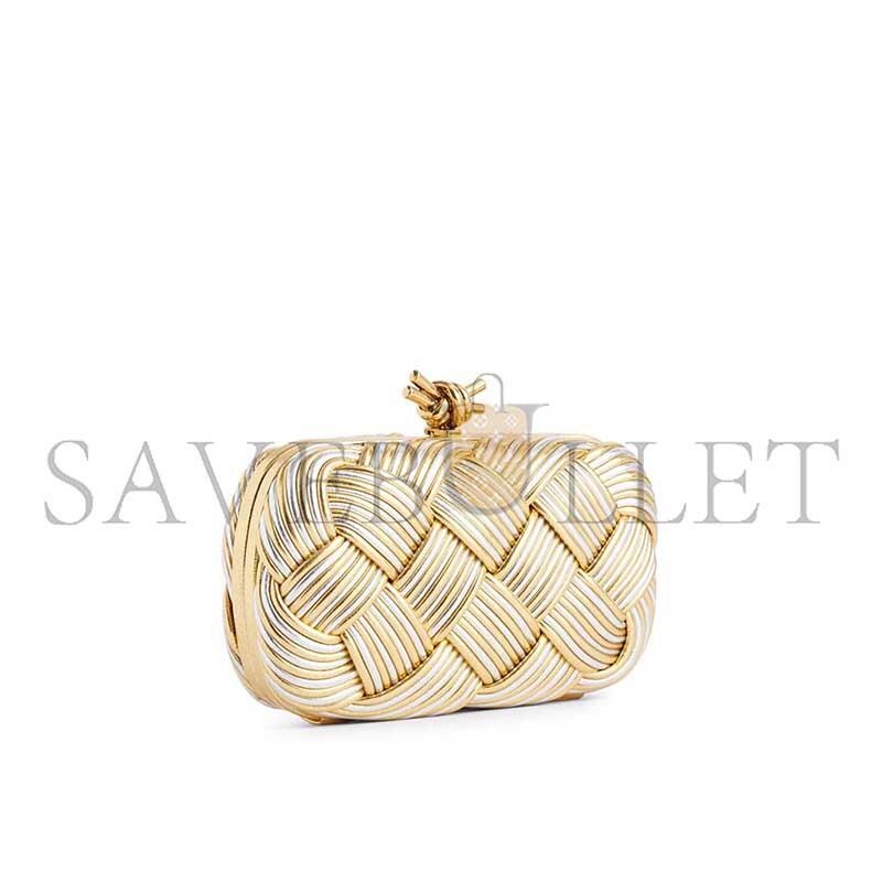 BOTTEGA VENETA SIGNATURE-KNOT INTRECCIO LEATHER CLUTCH BAG 804532V4Q318029 (19*11.5*5cm)